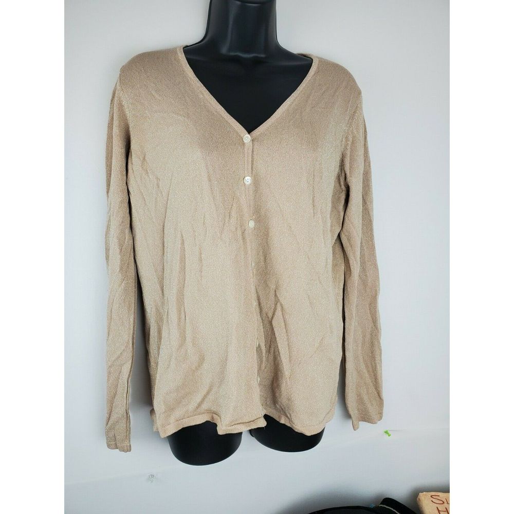 Como Womens shirt long sleeved button up size XL